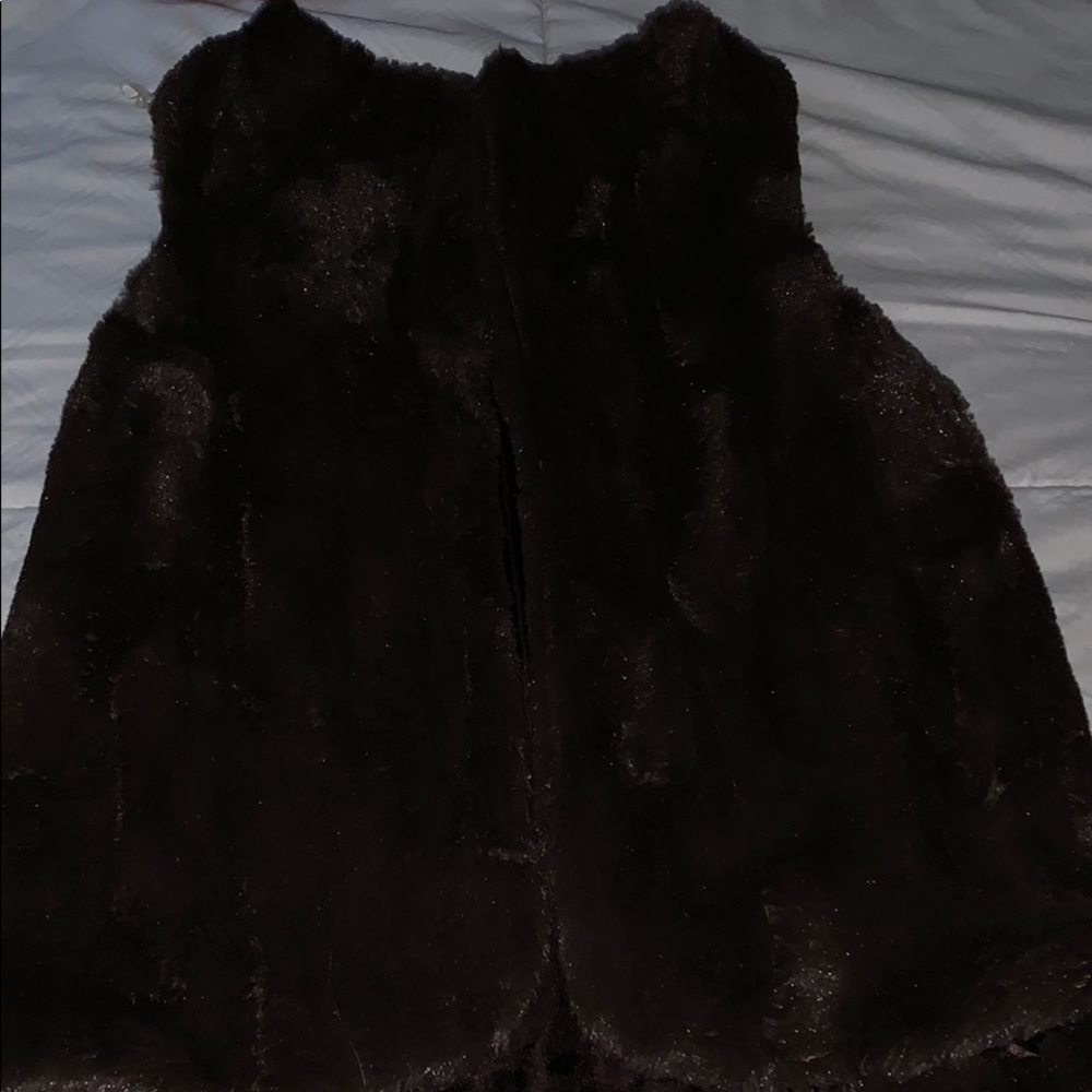 Brown fur vest